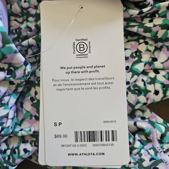 NWT Athleta Plunge Tankini Top D-DD - Picture 9 of 9